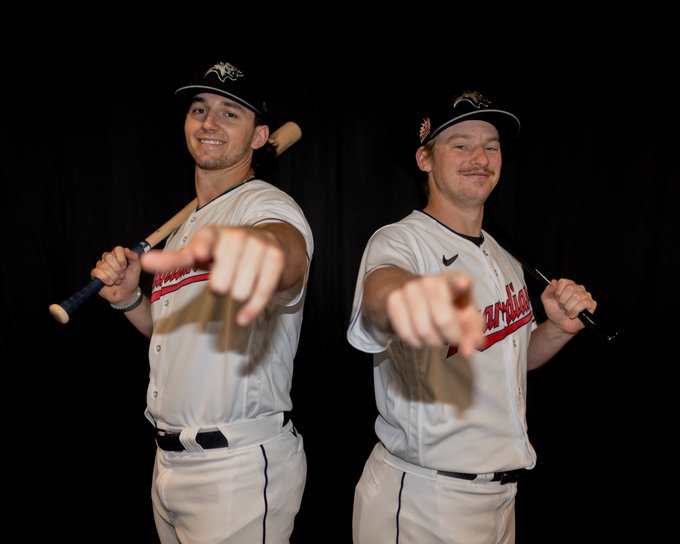 Chase DeLauter (left) and Kyle Manzardo (right).